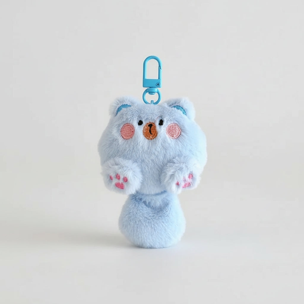 BeautifulHalos Plush Cat Keychain