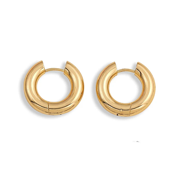 BeautifulHalos Round Huggie Hoop Earing