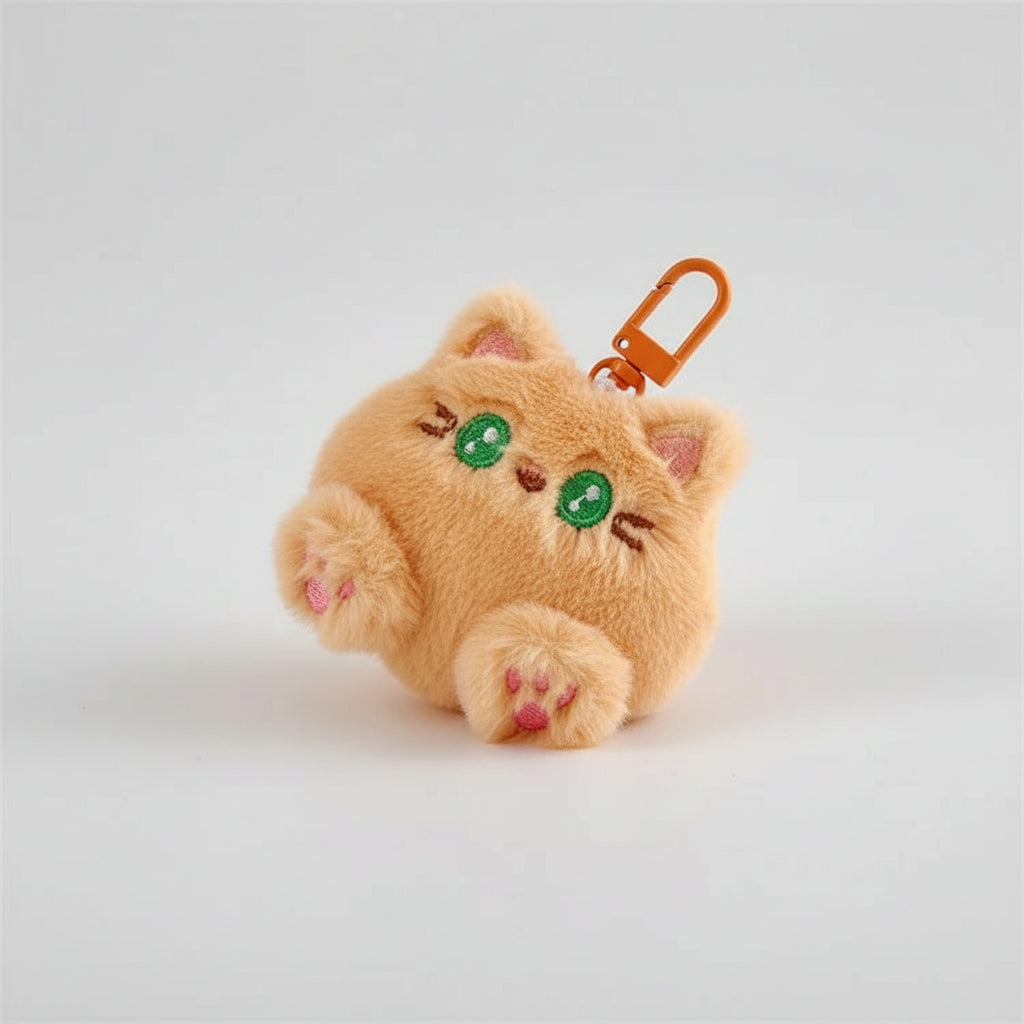 BeautifulHalos Plush Cat Keychain
